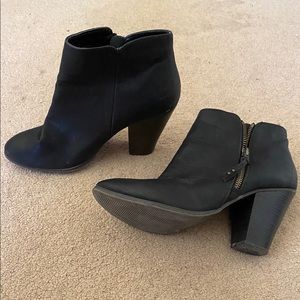 Charlotte Russe Size 10 Black Heeled Booties